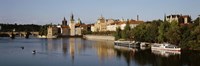 Buildings at the waterfront, Prague, Czech Republic Fine Art Print