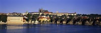 Charles Bridge and Buildings along the River, Prague Czech Republic Fine Art Print