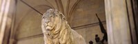 Germany, Munich, Lion sculpture in front of a building Fine Art Print