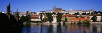 Lake in front of a city, Charles Bridge, Prague, Czech Republic Fine Art Print