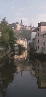 Luxembourg, Luxembourg City, Alzette River Flowing through Grund District Fine Art Print