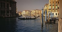 Tourists sitting in a gondola, Grand Canal, Venice, Italy Fine Art Print