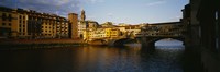 Bridge Across A River, Arno River, Ponte Vecchio, Florence, Italy Fine Art Print