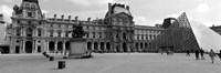 Tourists in the courtyard of a museum, Musee Du Louvre, Paris, France Fine Art Print