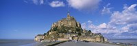 Road leading towards a church, Le Mont Saint Michel, Normandy, France Fine Art Print