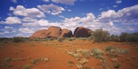Rock formations on a landscape, Olgas, Northern Territory, Australia Fine Art Print