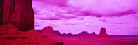 Rock Formations with Purple Clouds, Monument Valley, Arizona, USA Fine Art Print