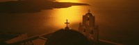 Greece, Santorini, Fira, Church of Anastasis, High angle view of a Church Fine Art Print
