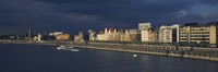 Buildings at the waterfront, Rhine River, Dusseldorf, Germany Fine Art Print