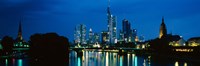 Buildings at the waterfront, Frankfurt, Hesse, Germany Fine Art Print