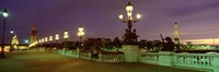 Alexander III Bridge, Paris, France Fine Art Print