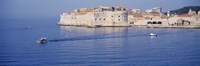 Two boats in the sea, Dubrovnik, Croatia Fine Art Print