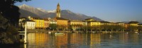 Town At The Waterfront, Ascona, Ticino, Switzerland Fine Art Print