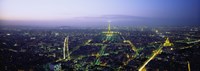 Aerial view of a city, Paris, France Fine Art Print