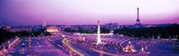 Dusk Place de la Concorde Paris France by Panoramic Images - 36" x 12"