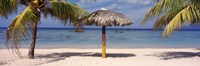 Sunshade on the beach, La Boca, Cuba Fine Art Print