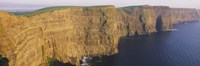 High Angle View Of Cliffs, Cliffs Of Mother, County Clare, Republic Of Ireland Fine Art Print