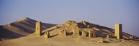 Towers on a landscape, Funerary Towers, Palmyra, Syria Fine Art Print