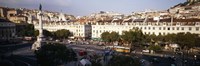 High angle view of a city, Lisbon, Portugal Fine Art Print