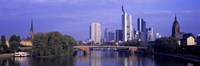 Skyline Main River Frankfurt Germany Fine Art Print