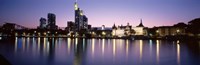 Skyline In Evening, Main River, Frankfurt, Germany by Panoramic Images - 36" x 12"