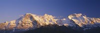 Low Angle View Of Snowcapped Mountains, Bernese Oberland, Switzerland Fine Art Print