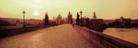 Charles Bridge, Prague, Czech Republic, Sepia View Fine Art Print