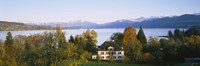 Villa at the waterfront, Lake Zurich, Zurich, Switzerland Fine Art Print