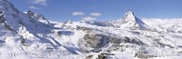 Snow Covered Slopes, Matterhorn Switzerland Fine Art Print