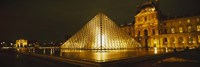 Museum lit up at night, Musee Du Louvre, Paris, France Fine Art Print