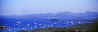 Aerial view of boats in the sea, Costa Smeralda, Sardinia, Italy Fine Art Print