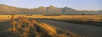 Road running through a farm, South Africa Fine Art Print