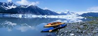USA, Alaska, Kayaks by the side of a river Fine Art Print