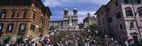 Low angle view of tourist on steps, Spanish Steps, Rome, Italy Fine Art Print