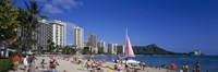 Waikiki Beach Oahu Island HI USA Fine Art Print