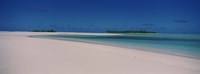Clouds over a beach, Aitutaki, Cook Islands Fine Art Print