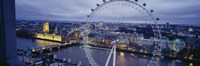 Ferris wheel in a city, Millennium Wheel, London, England Fine Art Print