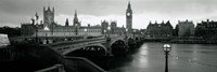 Bridge across a river, Westminster Bridge, Houses Of Parliament, Big Ben, London, England Fine Art Print