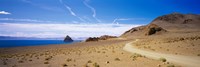 Dirt road on a landscape, Pyramid Lake, Nevada, USA Fine Art Print