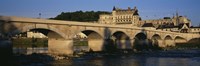 Arch Bridge Near A Castle, Amboise Castle, Amboise, France Fine Art Print