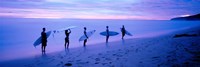 Surfers on Beach Costa Rica by Panoramic Images - 36" x 12", FulcrumGallery.com brand