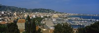 Aerial View Of Boats Docked At A Harbor, Nice, France Fine Art Print