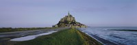 Church on the beach, Mont Saint-Michel, Normandy, France Fine Art Print