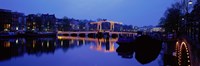 Bridge at night, Amsterdam Netherlands Fine Art Print