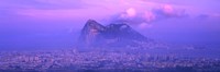 Rock Of Gibraltar in the fog at dusk, Andalucia, Spain by Panoramic Images - 36" x 12", FulcrumGallery.com brand