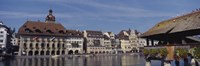 Buildings on the waterfront, Lucerne, Switzerland Fine Art Print