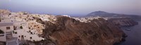 Village on top of Cliffs, Santorini, Greece Fine Art Print