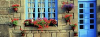Facade of a building, Locronan, France Fine Art Print