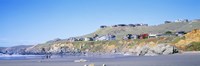 Beach Houses On A Rocky Beach, Dillon Beach, California, USA Fine Art Print