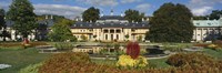 Formal garden in front of a castle, Pillnitz Castle, Dresden, Germany Fine Art Print
